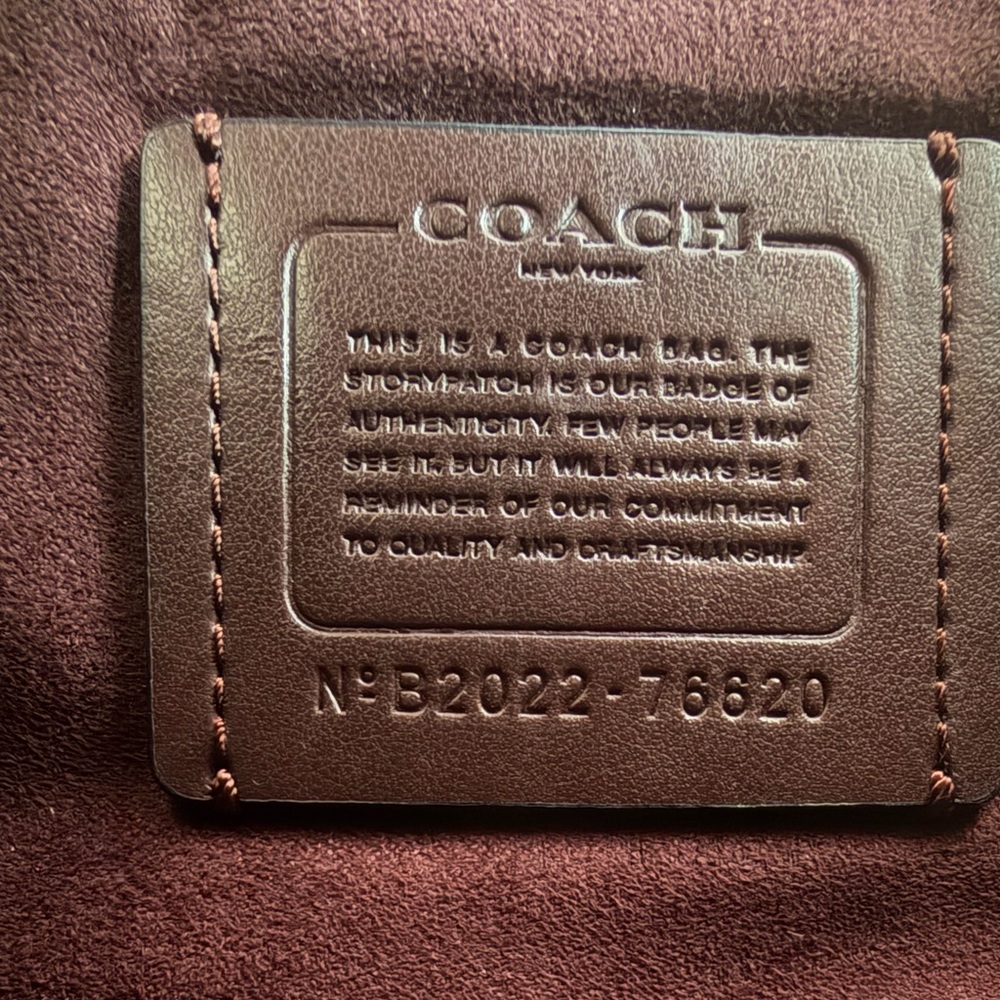 Coach Tilly Top Handle Satchel bag in black / khaki with chain charm - Picture 12 of 13